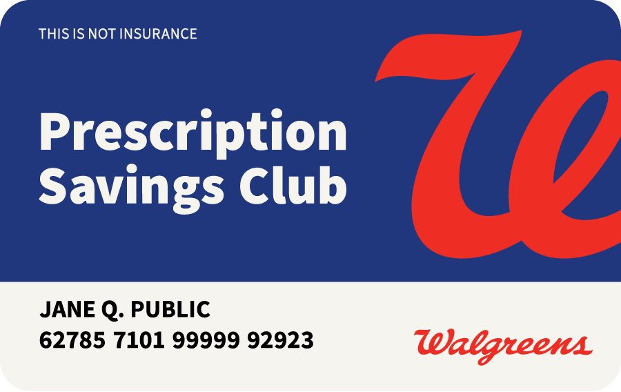 Prescription Savings Club Individual Membership Card