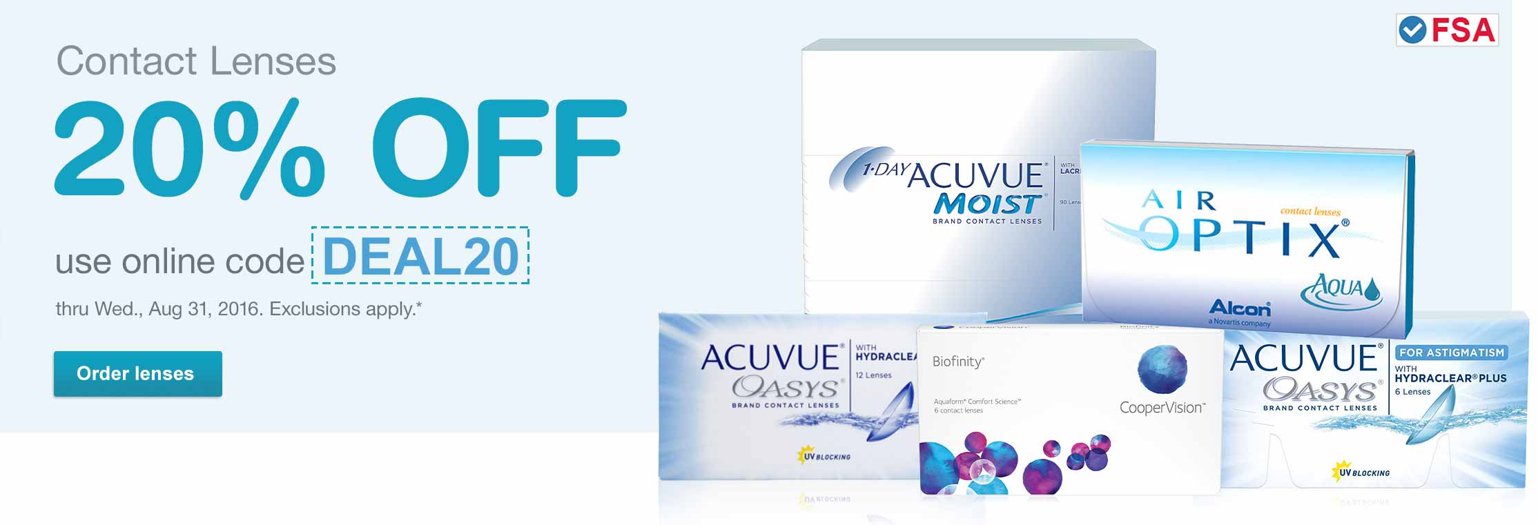 Contact lens coupon code