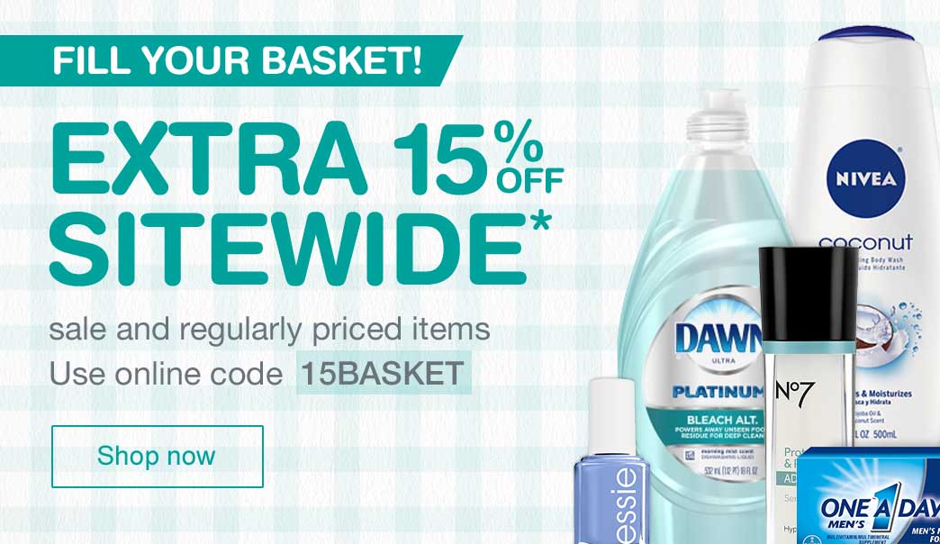 Extra 15% OFF Sitewide.* Sale and regularly priced items. Use online code 15BASKET. Shop now.