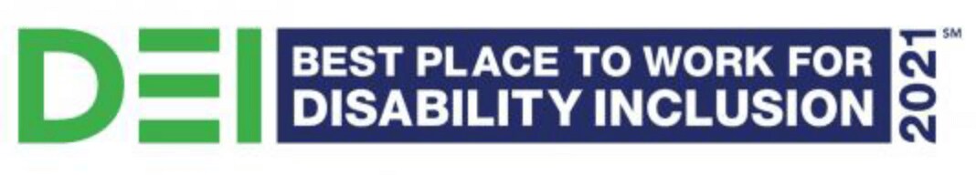 DEI. BEST PLACE TO WORK FOR DISABILITY INCLUSION. 2021(SM)