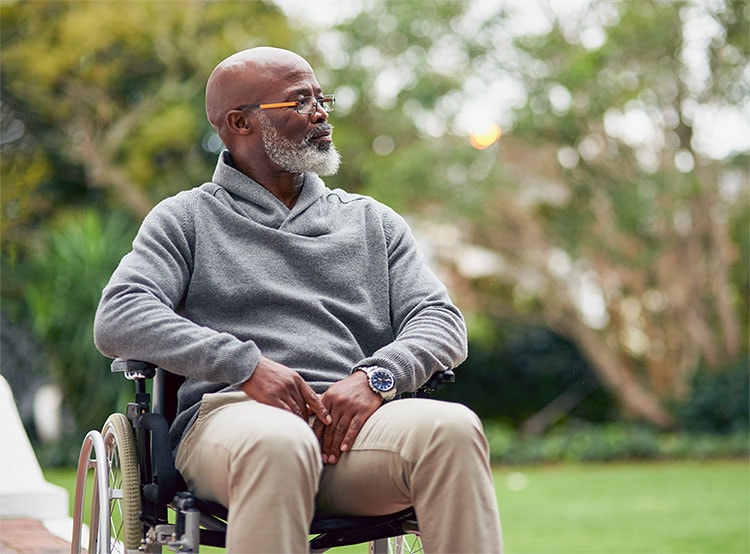 A person in a wheelchair