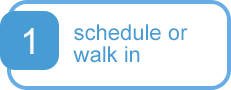 schedule or walk in schedule or walk in