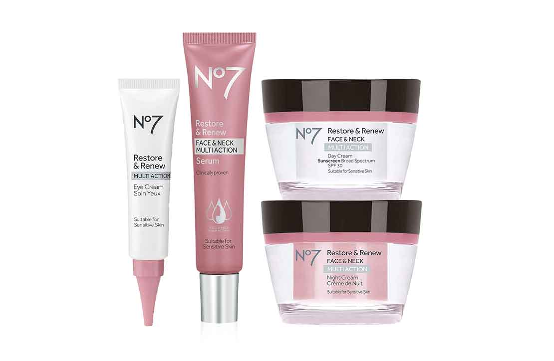 New - No7 Restore & Renew FACE & NECK MULTI ACTION
