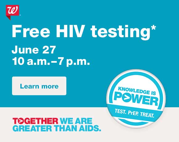Free HIV Testing* June 27, 10am-7pm. Knowledge is Power. Test. PrEP. Treat. Together We Are Greater Than AIDS. Learn more.