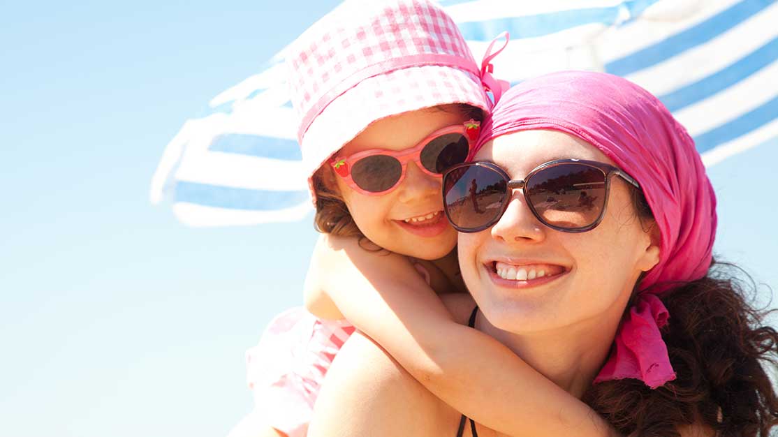 Make wearing sunglasses a healthy family habit.