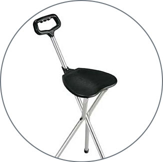 Folding seat canes