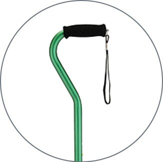 Offset handle canes