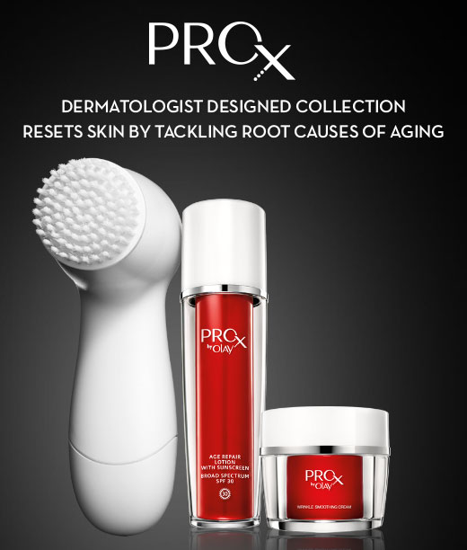 ProX - Dermatologist designed collection resets skin by tackling root cases of aging.