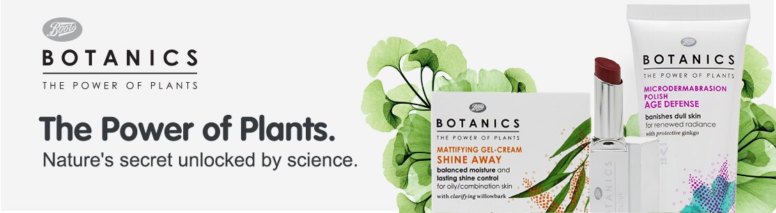 Boots Botanics. The Power of Plants. Nature's secret unlocked by science.