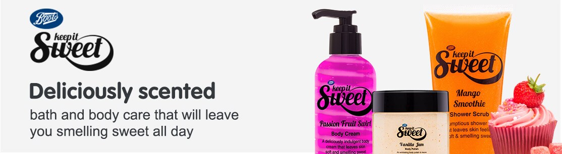 Keep It Sweet. Bath & Body care that will leave you smelling sweet all day.