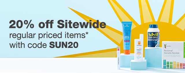 20% off Sitewide regular priced items* with code SUN20.