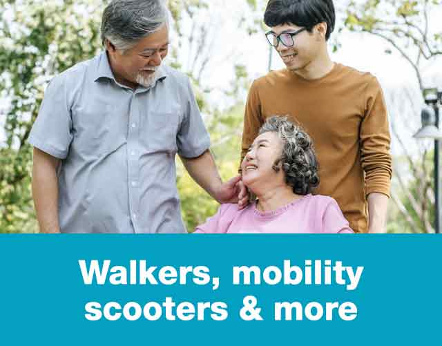 Walkers, mobility scooters & more