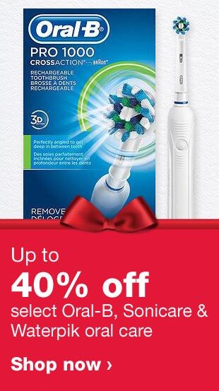 Up to 40% off select Oral-B, Sonicare & Waterpik oral care. Shop now.