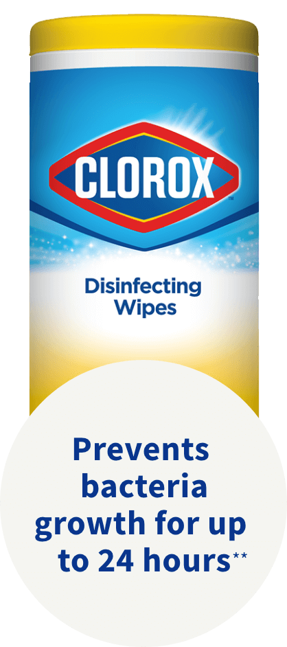 Prevents bacteria growth for up to 24 hours**