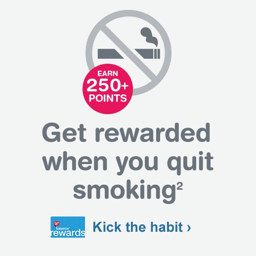 Earn 250+ points. Get rewarded when you quit smoking.(2) Balance(R) Rewards. Kick the habit.