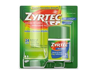 select Claritin or Zyrtec allergy relief