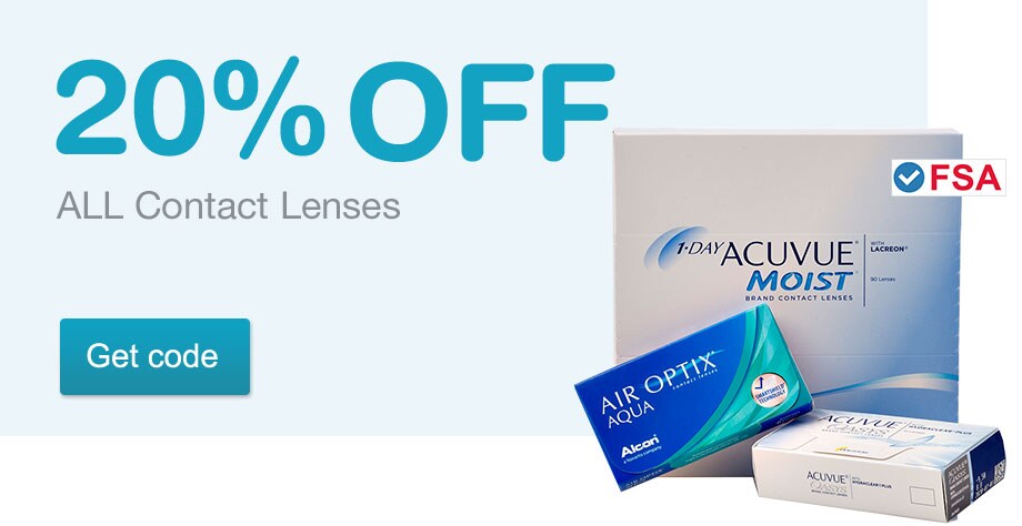 FSA Approved. 20% OFF Contact Lenses. Get code.