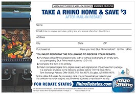 Mail-in rebate form
