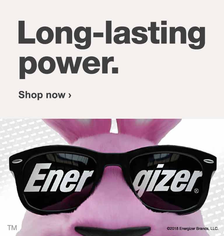 Energizer™ - Long-lasting power. ©2018 Energizer Brands, LLC. Shop now.