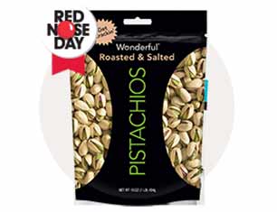 Red nose day. Wonderful pistachios.