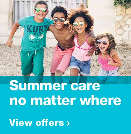 Summer care no matter where. View offers.
