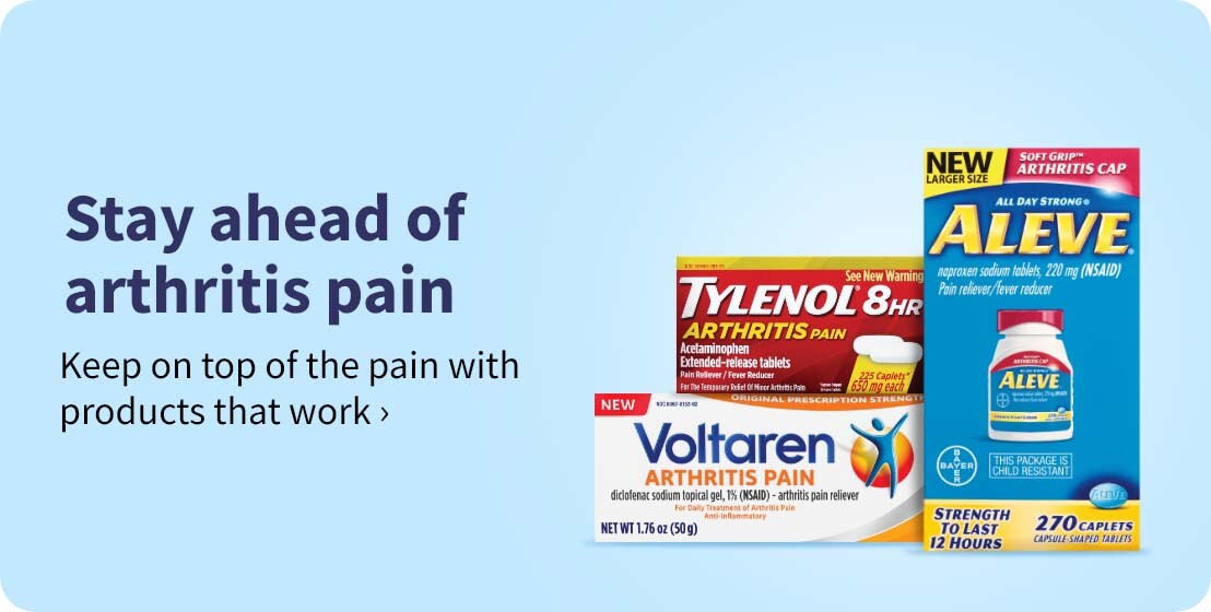 Stay ahead of arthritis pain. Keep on top of the pain with products that work. Click here for more info.