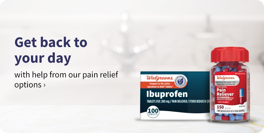 Get back to your day with help from our pain relief options. Click here for more info.