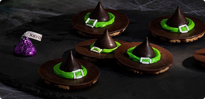 Hershey's Kisses Witch's Hat Cookies. Get the recipe.