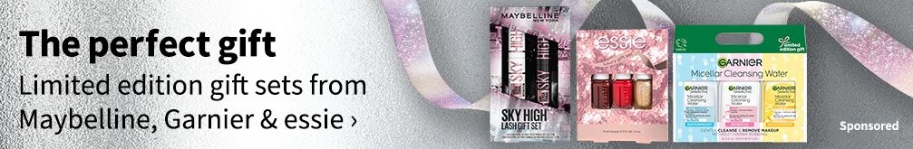 The perfect gift. Limited edition gift sets from Maybelline, Garnier & essie. Sponsored.