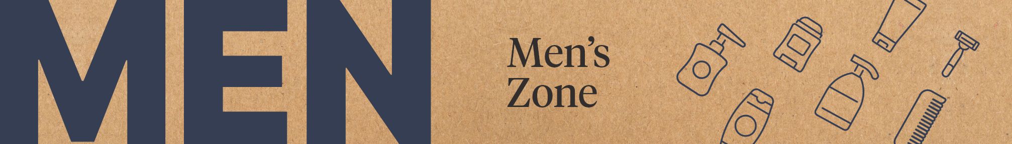 MEN. Men's Zone.