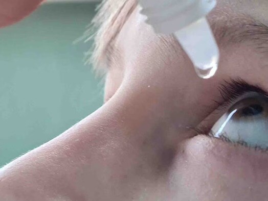 Eye drop close-up